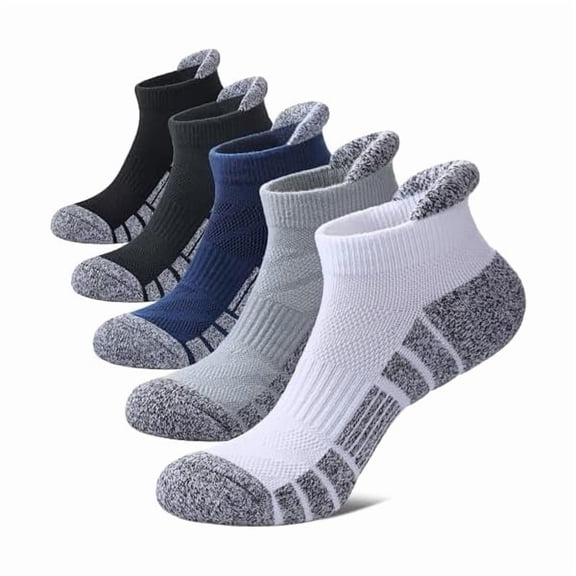 Eryueer Women Ankle Socks Athletic Running Anti-blister Thick Cushioned Low Cut Sports Socks 5 Pairs
