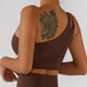 thumbnail image 4 of Sujetador deportivo de fitness, sujetador de yoga de un solo hombro acanalado, sujetadores de yoga de un solo hombro para mujer, sujetadores deportivos de un solo hombro, funcionamiento suave, 4 of 6