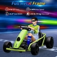 thumbnail image 4 of Mekek 24 V 8 mph Powered Ride-on Go-Kart, Green, 4 of 7