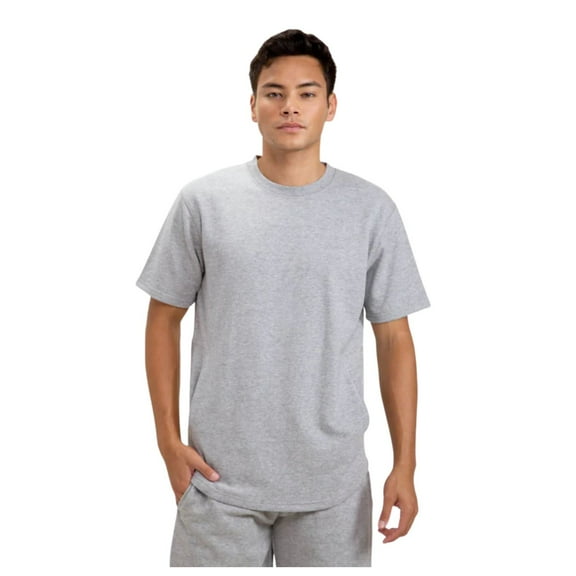 Mono B Mens Seamlines Organic Cotton Kangaroo Short Sleeve Sweatshirt (Small, Grey)