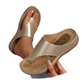 thumbnail image 3 of jiaxiM Flip Flops for Women Beach Thong Sandals for Women Wide Cushioned Memory Foam Slippers for Women Non- Wedges Sandals for Women Rubber Sole Womens on Shoes, 3 of 9