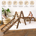 thumbnail image 2 of Goodevas 4-in-1 Indoor Montessori Climbing Frame for Kids 1-7 Choco, 2 of 7