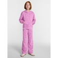 thumbnail image 2 of Wonder Nation Girls Wide Leg Fleece Pants, Sizes 4-18 & Plus, 2 of 7