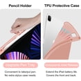 thumbnail image 4 of Vinci Keyboard Case for iPad Air 13-inch (M2) 2024 and iPad Pro 12.9 inch (6th/5th/4th/3rd Gen), 7 Colors Backlight Magnetic Detachable Wireless Keyboard Cover with Pencil Holder (Pink), 4 of 10