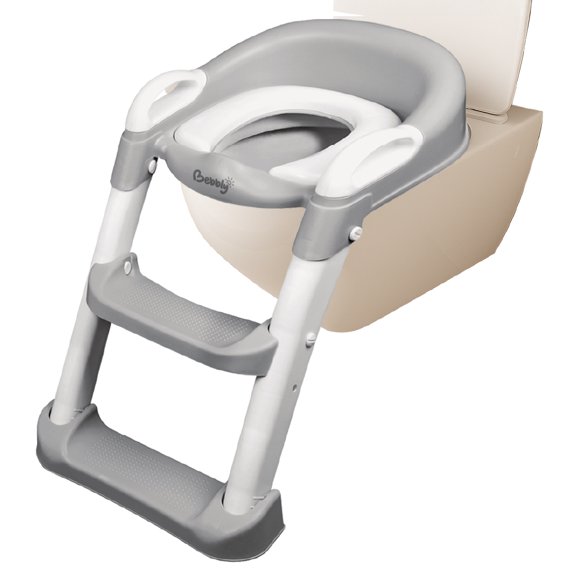 MAGMALIFE Baño Entrenador para Bebé, Asiento Entrenador para Baño con Escalera Antideslizante, Taburete Plegable Infantil para Taza de Baño, Fácil de Guardar, Asiento Ergonómico, Edad de 2 a 5 Años