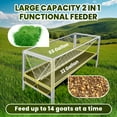 thumbnail image 3 of Sheep Feed Trough 88 Gallon, Rubber Groove Durable Feeder 59x19.6x33.4in, Ideal for Goats, Sheep with Anti - Spill Design for Farm Use, 3 of 7