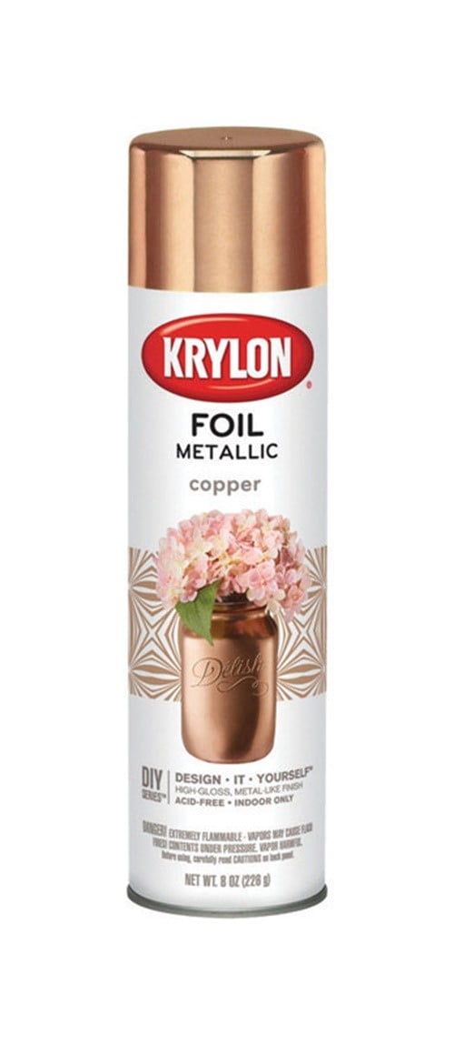 Krylon Foil High Gloss Copper Metallic Spray Paint 8 oz.