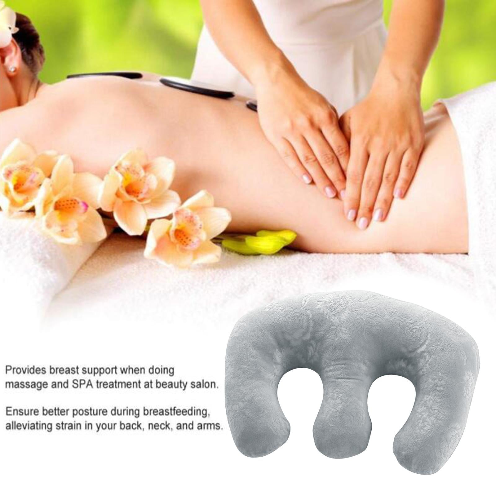 Detachable Chest Pillow Pillow for SPA Beauty Salon Home - Grey