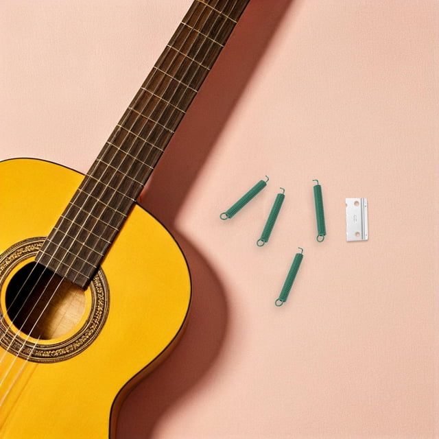 FESTFENDS 1Set Metal Electric Guitar Bridge Springs with Tremolo Saddle Plate for Enhanced Sound Stability