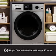 Magic Chef 2.7 cu. ft. All-in-One Washer and Dryer Combo in Silver in Silver