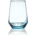 thumbnail image 1 of Azure Blue Beverage Glasses Set of 6 | Heavy Glass Tumblers for Water, Wine, Whisky | 13 Ounce Cups, 1 of 6