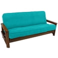 thumbnail image 1 of Solid Microsuede Double Corded 8 to 9-inch Full Futon Cover - Aqua Blue, 1 of 3