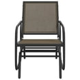 thumbnail image 5 of vidaXL Garden Glider Chairs 2 pcs Brown 24"x29.9"x34.3" Textilene&Steel, 5 of 14