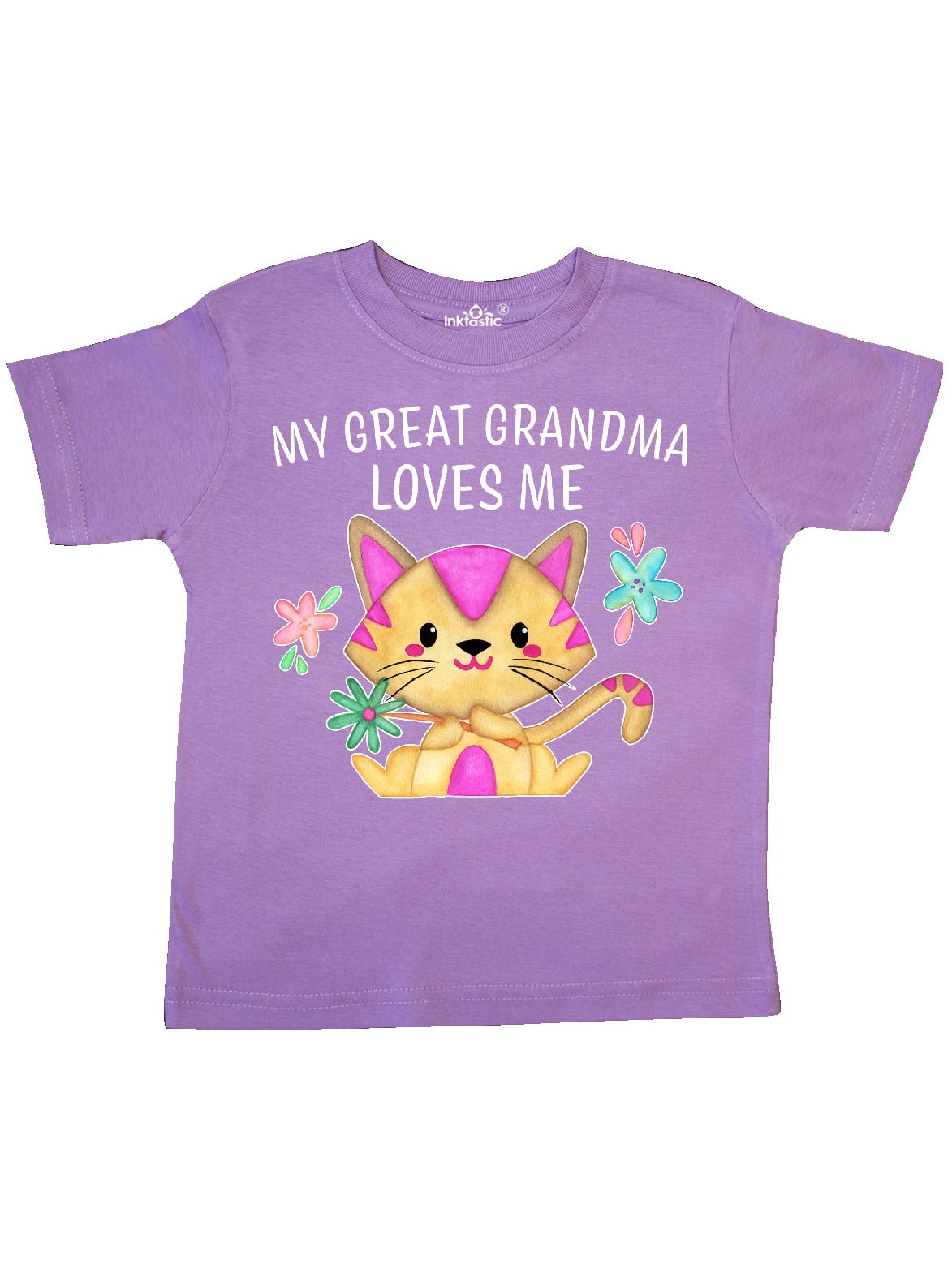 Awesome Nana Cat Unisex T-Shirt for Wonderful and Amazing Grandma with Adorable Cat Kitten with Colorful Plants and Flowers