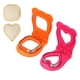 thumbnail image 1 of Uxcell 2 Paquete Cortador de Sándwich Sin Corteza, Forma Cuadrada/Corazón, Sellador de Sándwich Sin Corteza para Hacer Pan y Galletas DIY para Desayuno, Almuerzo y Té de la Tarde (Naranja/Rojo Rosa), 1 of 7