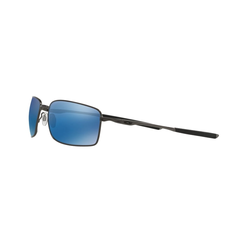 Oakley Rectangular Metal Sunglasses with Case, Size 60, Ice