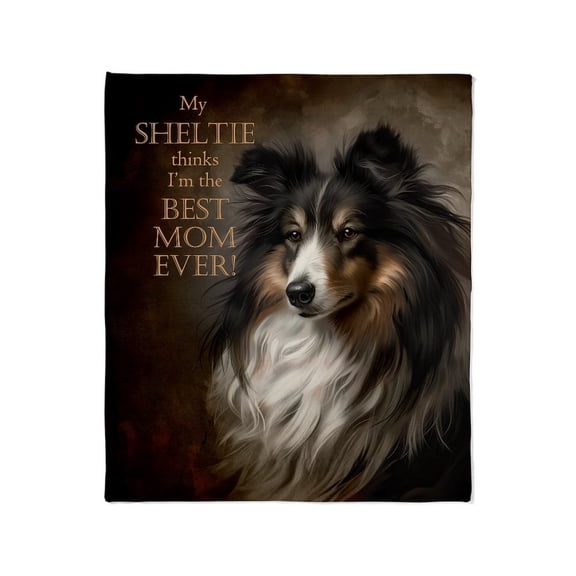 CafePress - Tricolor Sheltie Mom - Soft Fleece Throw Blanket, 50"x60" for All Ages