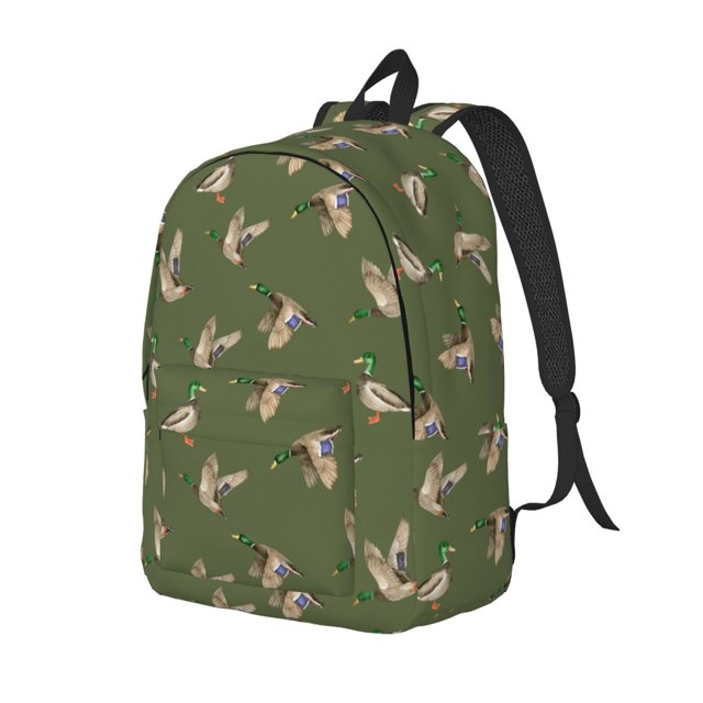 Disketp Birds Wild Ducks Mochila de Lona Estampada, Mochila Escolar de Viaje Ligera para Estudiantes y Portátil-Medium