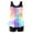 Multicolor C, variant on Ahuyic Womens Plus Size Swimsuit Sets,Casual Solid Color Bathing Suit Set,Womens Conservative Print Strappy Back Set Two Piece Swimsuits Swimdress