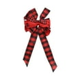 thumbnail image 5 of Licupiee Christmas Bows Tree Topper Red Black White Plaid Buffalo Ornaments for Wreath Burlap Rustic Farmhouse Decor, 5 of 7