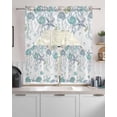 thumbnail image 2 of Ocean Coastal Kitchen Curtains Sets 24 Inch Length with Valance, Nautical Starfish Conch Seashells Coral Swag Valances and Tiers Curtain Set Drapes Swag Curtains for Living Room, Bathroom, Bedroom, 2 of 6