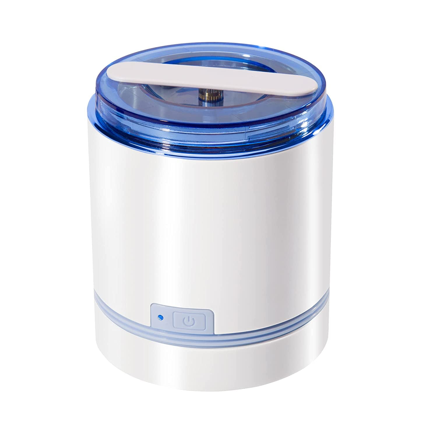 iSonic D1800-WS Ultrasonic Jewelry Cleaner Machine with CSGJ01 Solution for Rings, Necklaces, Watches, and Small Jewelry, White/Sapphire Blue