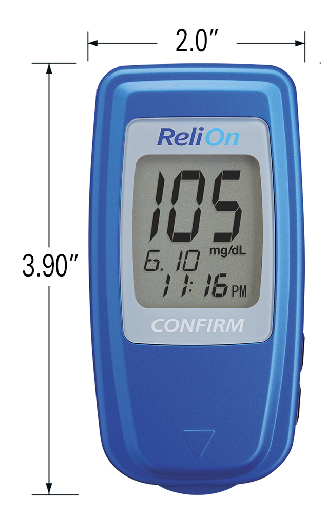 ReliOn Confirm Blood Glucose Monitor, Blue - image 4 of 8