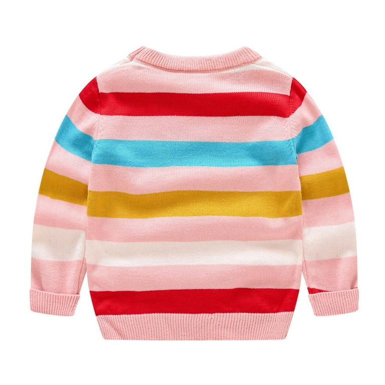 Rainbow striped shop sweatshirt