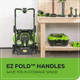 thumbnail image 4 of Greenworks 80V 25" Brushless Cordless Self-Propelled Lawn Mower,3 in 1 Dual Blade LawnMover, W/4.0Ah Battery and Rapid Charger Included, 4 of 15