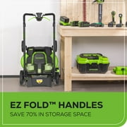 Greenworks 80V 25 Brushless Cordless Self-Propelled Lawn Mower,3 in 1 Dual Blade LawnMover, W/4.0Ah Battery and Rapid Charger Included