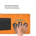 thumbnail image 5 of Disketp Orange Glitter2 Gaming Mouse Mat Long Extended Mouse Pad Desk Mat Non-Slip Rubber Mice Pads Stitched Edges(315.5 x 16 x 0.12 Inches), 5 of 8