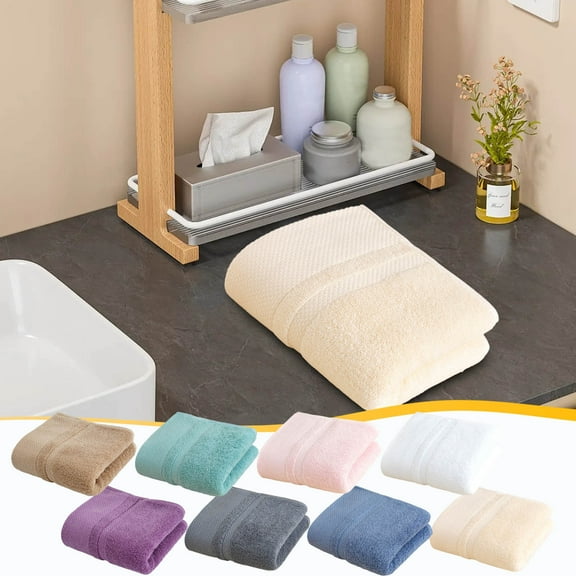 PALIFEUR Bath Towels Premium Hand Towels for Bathroom 29.5x13.4", 100% Cotton, Highly Absorbent Soft Towels Thicker Wash Cloths Quick-Drying Breathable Face Towels for Bathroom, Hotel, Shower(Khaki)