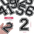 thumbnail image 2 of Uxcell 3 Pcs Parches de Número para Planchar, Parches Bordados de 4.5 Pulgadas (Número 2, Negro), 2 of 6