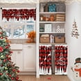 thumbnail image 2 of Merry Christmas Kitchen Window Curtains and Valances Set 36 Inch, Red Buffalo Plaid Xmas Tree Short Tier Curtain for Cafe Living Room Bathroom, Farmhouse 3 Pieces Set Kitchen Decor, 2 of 7