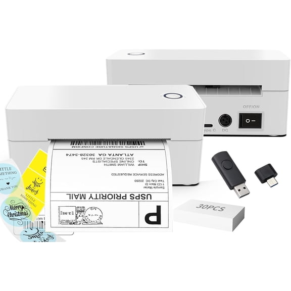 OOILOLN Bluetooth 4x6 Direct Thermal Label Printer for Small Business Monochrome Shipping Label Printing