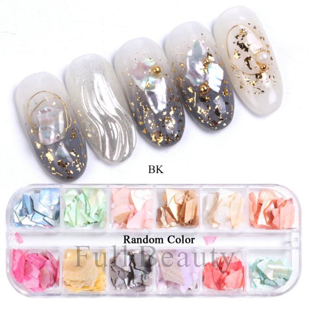 Lentejuelas de brillo de uñas hexagonales mixtas iridiscentes Holo copos de polvo para decoración de uñas esmalte de Gel Paillette accesorios de manicura LADJ01-12-2 Tan Jianjun unisex