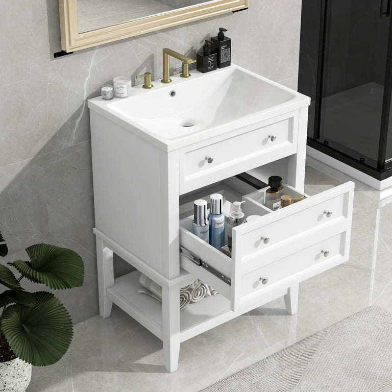 For Bathroom/Vanity - U-Shape Under Sink Pullout Organizer, with