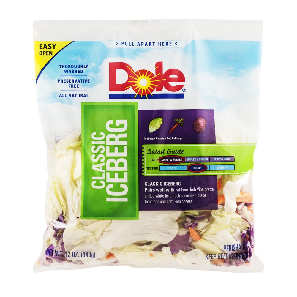 Dole Classic Iceberg Salad Bag, 12.0 oz