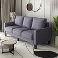 Walmart 2-Piece Dark Gray Sofa Set, Linen Fabric Upholstered Couch with ...