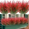 thumbnail image 1 of ZOELNIC Artificial Lavender Flowers 12 Bundles Outdoor UV Resistant Fake Flowers No Fade Faux Plastic Plants Garden Porch Window Box Decorating(Red), 1 of 7
