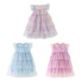 thumbnail image 7 of Hotiary Toddler Baby Girls Layered Tulle Puffy Dress Kids Rainbow Color Short Ruffle Sleeve Mesh Princess Dress Children Wedding Birthday Ball Gown Prom Cake Dress for 1-10 Years, 7 of 7