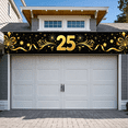 thumbnail image 6 of LUUFILx Golden 25 Never Looked So Good Party Decoration Backdrop Celebration Supplies Happy Birthday Anniversary Decors Banner Photography Props, 6 of 8