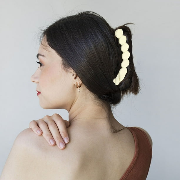 Pinza Para El Cabello Estilo Banana, Elegante Sujeta-coleta Para Mujer, Ideal Para Eventos Formales Y Uso Diario Informal.