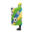 thumbnail image 1 of HATIART Couverture à Capuche Bois Coloré Main Libre Conception Portable Comfotable Capuche Jeté Wrap Robe 40 X 50 Pouces, 1 of 3