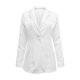 thumbnail image 3 of Gibobby Blazer de mujer casual chamarra de talla grande para mujer con solapa con muescas cuello en V oficina trabajo 2023 traje de negocios(Blanco,XL), 3 of 5