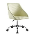 thumbnail image 3 of Mainstays Faux Leather Quilted Mid-Back Swoop Arm Rolling Office Desk Chair, Multiple Colors, 3 of 6