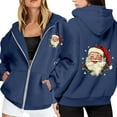 thumbnail image 1 of WILLBEST Sudadera para Mujer, Estilo Navideño, con Cremallera, Manga Larga, Bolsillo, Cordón Ajustable y Capucha Mediana, 1 of 8