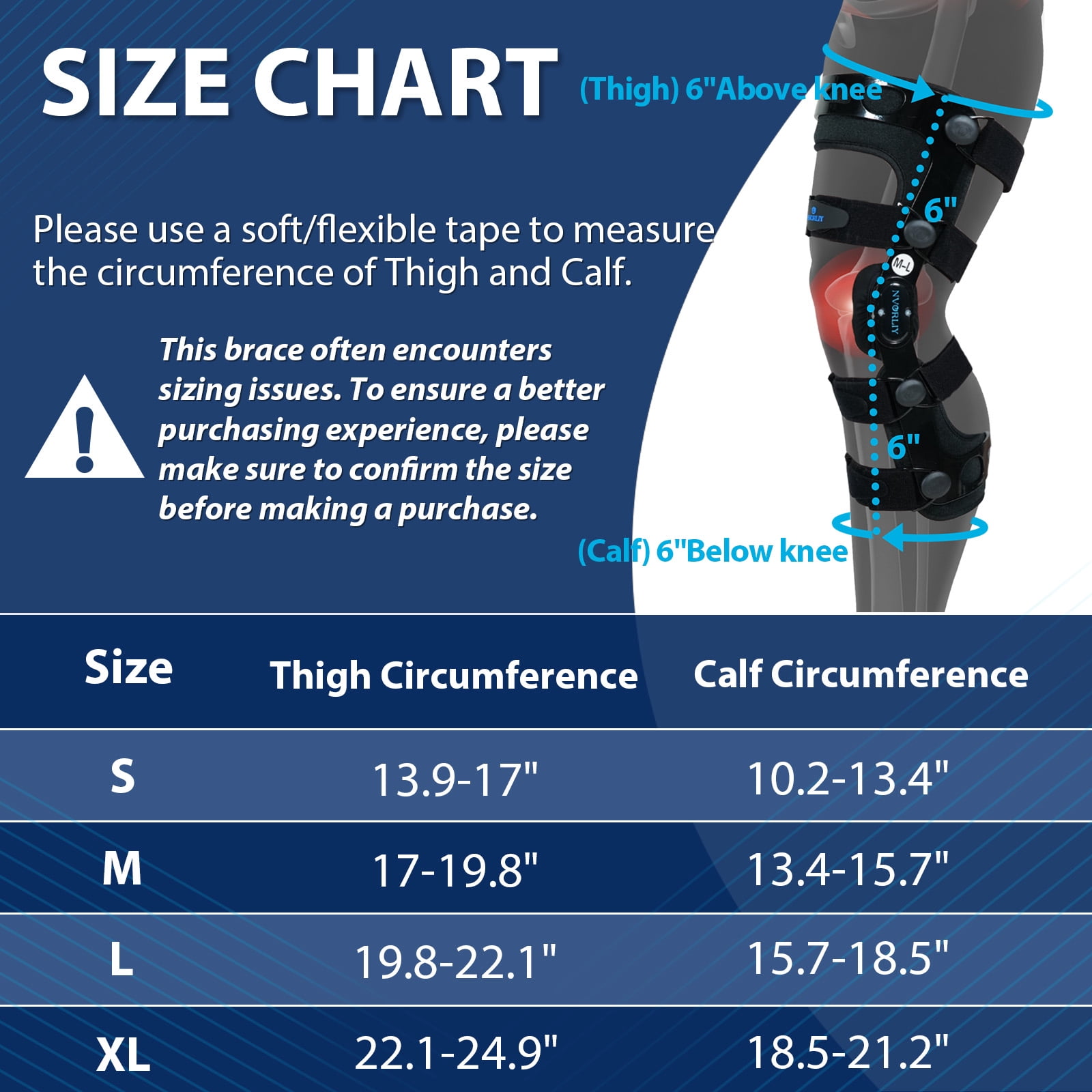 Nvorliy Orthopedic Knee Brace, Hinged ROM Knee Orthosis for ACL/MCL/PCL/Ligament Injuries, Arthritis(OA), Meniscus, Osteoarthritis - Fit Men & Women (Left, Small)
