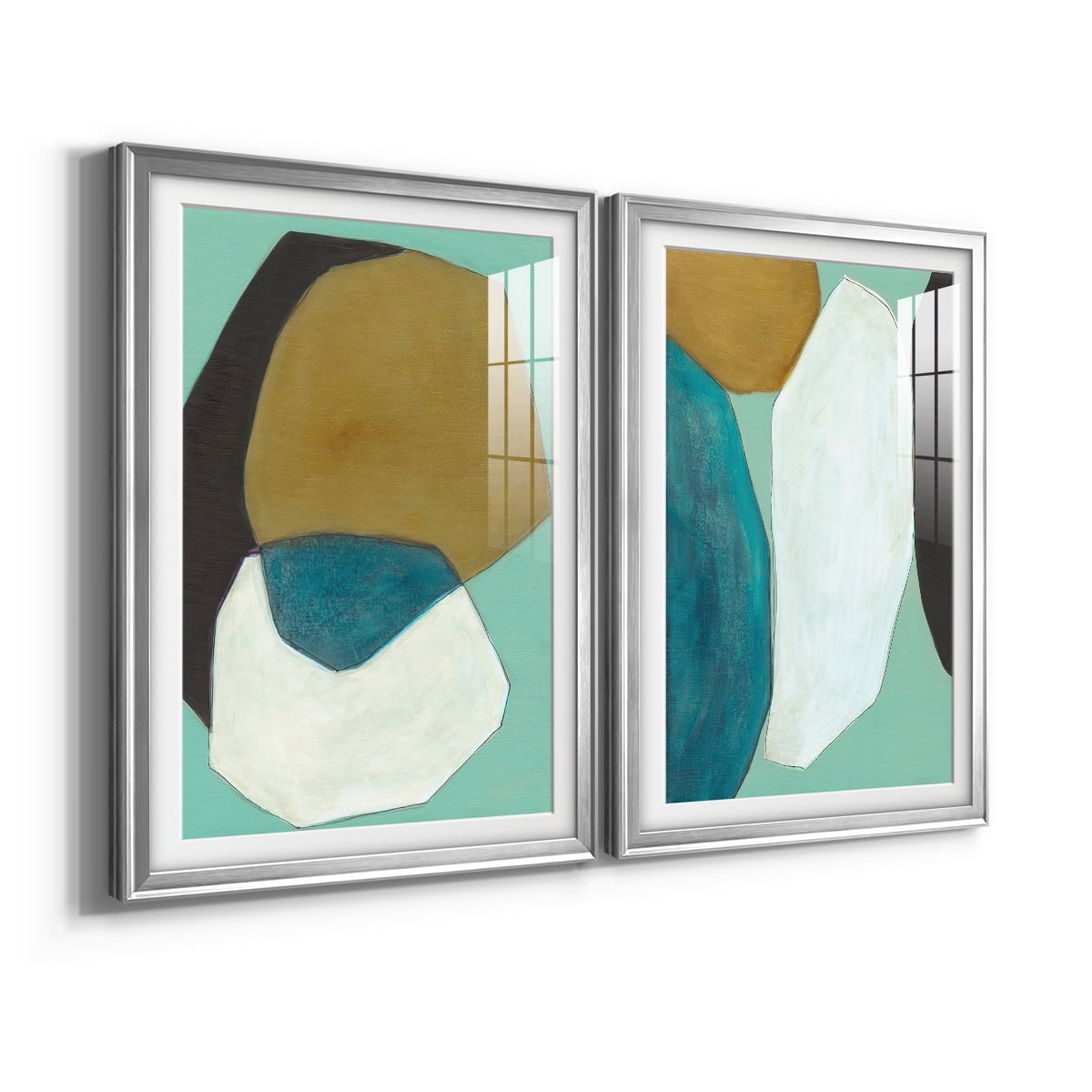 Wexford Home Boulder I Premium Framed Print, 30.5" x 42.5" - Ready to Hang, Silver (Set of 2)