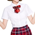 thumbnail image 3 of FELTECHELECTR Camisa de uniforme escolar de manga corta, blanca, estilo japonés, para niñas (talla 1), 3 of 6